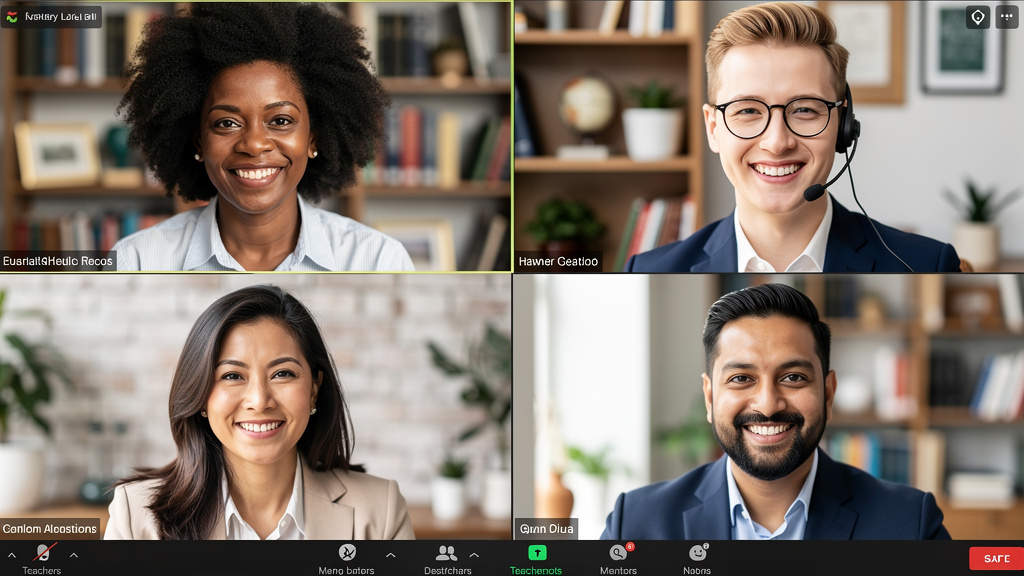 Richmond Online School team collaborating on a video call